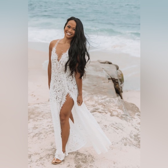 Lulus Dresses & Skirts - Lulus Love of Details White Lace Backless Maxi Dress